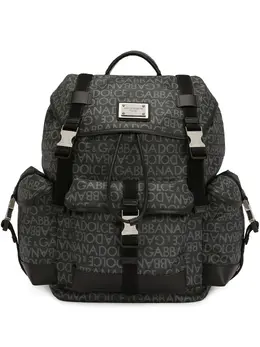 Dolce & Gabbana logo jacquard buckled backpack 20043884