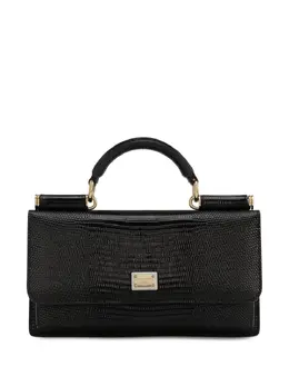 Dolce & Gabbana mini Sicily iguana-print leather bag 20043878