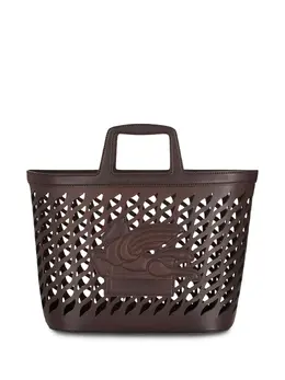 Etro Pegaso-motif laser-cut tote 20470530