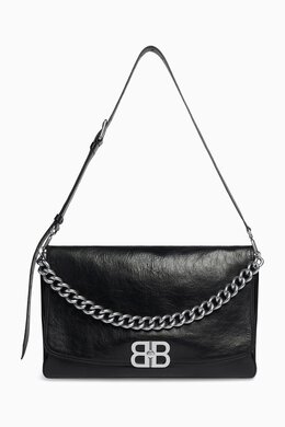 Balenciaga Large BB Soft Flap Shoulder Bag in Leather 216439013_13