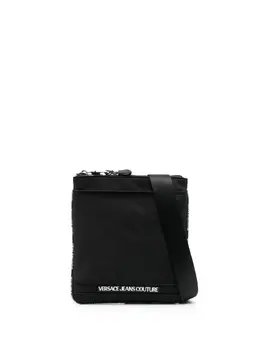 Versace logo-embossed messenger bag 20320613