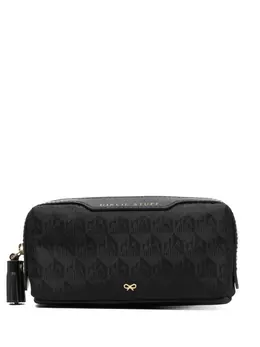 Anya Hindmarch jacquard-logo leather makeup bag 20747851
