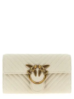Pinko-Love Bag One Wallet Chevron Portafogli Bianco-Donna 46700744638804