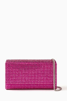 Amina Muaddi Super Amini Paloma Crystal Clutch in Satin 215482685_177