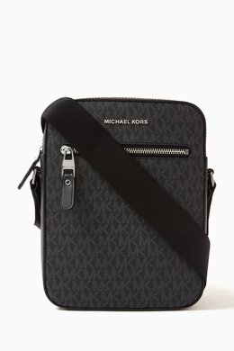 Michael Kors Varick Flight Bag in Logo Canvas & Leather 216483764_13