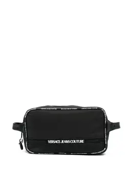 Versace embossed-logo zipped toiletry bag 20877596