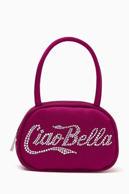 Amina Muaddi Super Amini Ciao Bella Top-handle Bag in Satin 215482683_190