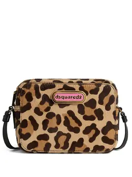 Dsquared2 logo-plaque leopard-print cross body bag 19672192