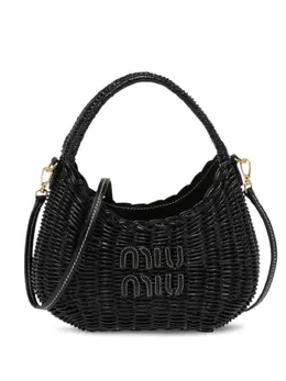 Miu Miu mini Wander wicker shoulder bag 20044931