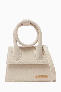 Jacquemus Le Chiquito Noeud Bag in Linen 216057834_179