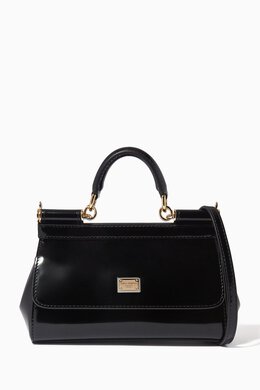 Dolce & Gabbana Small Sicily Top Handle Bag in Polished Calfskin 215040060_245