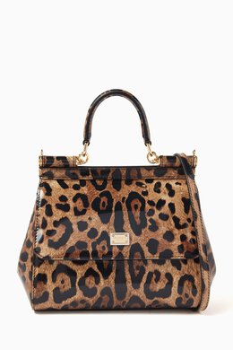 Dolce & Gabbana x KIM Small Sicily Bag in Leopard-print Polished Leather 216087945_15