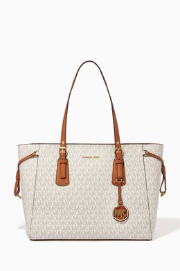 Michael Kors Medium Voyager Tote Bag in Logo Canvas 214566534_26