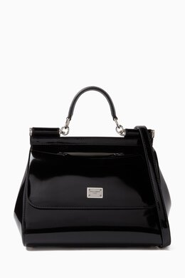 Dolce & Gabbana x KIM Medium Sicily Top-handle Bag in Polished Calfskin 216018195_245