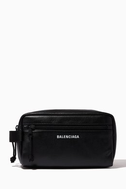 Balenciaga Explorer Wash Bag in Grained Calf Leather 214724040_245