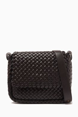 Bottega Veneta Cobble Shoulder Bag in Intreccio Leather 216109367_15