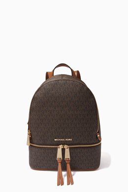 Michael Kors Medium Rhea Backpack in Logo Canvas 214718034_15