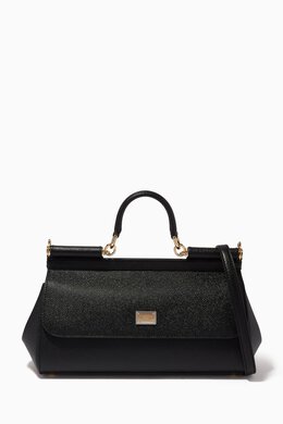 Dolce & Gabbana Sicily Long Medium Top Handle Bag in Dauphine Leather 214856356_245