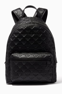 Emporio Armani Minorca EA Eagle Backpack in Leather 215377237_13
