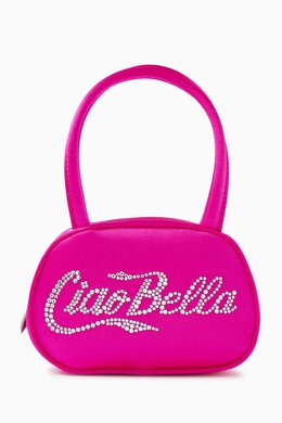 Amina Muaddi Super Amini Ciao Bella Top-handle Bag in Satin 215482683_177