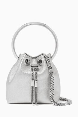 Jimmy Choo Micro Bon Bon Bucket Bag in Metallic Nappa 215322948_247