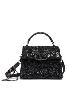 Valentino Garavani VSling crystal-embellished leather tote bag 20876229