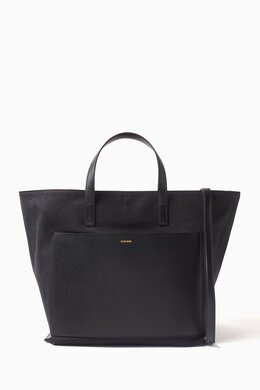 Jil Sander Wander Square Medium Tote in Cotton-linen Canvas 216471697_13