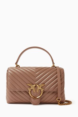 Pinko Love Lady Puff Top Handle Bag in Chevron Leather 216497686_15
