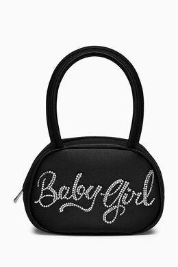 Amina Muaddi Super Amini Baby Girl Top-handle Bag in Satin 215958031_245