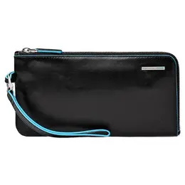 Сумка клатч Piquadro Blue Square, фактура гладкая, черный/голубой 101945157763
