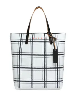 Marni graphic-print two-tone tote bag 20419009