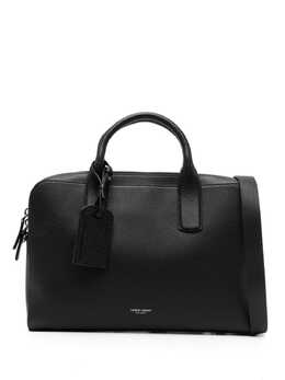 Giorgio Armani logo-stamp leather laptop bag 20937759