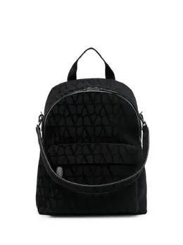 Valentino Garavani Toile Iconographe leather-trim backpack 20905081