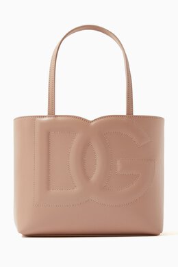 Dolce & Gabbana Small DG-embossed Logo Tote Bag in Calfskin 215389143_171