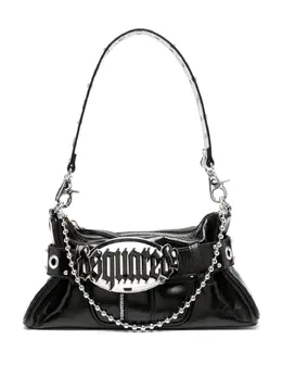 Dsquared2 Gothic logo-plaque leather shoulder bag 20996388