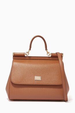 Dolce & Gabbana Large Sicily Bag in Dauphine Leather 211913246_15
