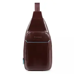 Рюкзак слинг Piquadro Blue Square, фактура гладкая, коричневый 101556130858
