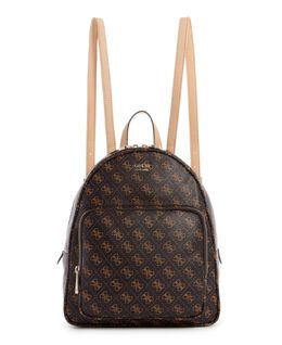 Рюкзак женский Guess с монограммой логотипа, коричневый 11064785 | brown/gold