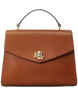 Маленькая кожаная сумка-портфель Farrah с верхней ручкой Lauren Ralph Lauren 15786245 | lauren tan