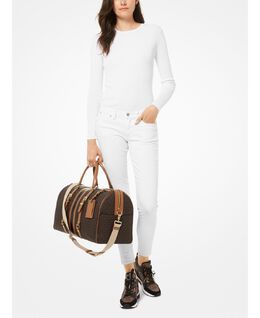 Очень большая сумка выходного дня с логотипом Bedford Travel Michael Kors 9371763 | brown/acorn/gold