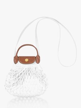 Мини-сумка с ручкой сверху Longchamp Le Pliage Filet, экрю 41707224 | ecru