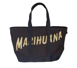 Palm Angels Black Cotton Shoulder Bag paan-9191