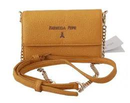 Patrizia Pepe Chic Yellow Leather Shoulder Bag vas9046
