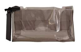 Pinko Black Clear Plastic Transparent Pouch Purse Clutch Bag vas13033