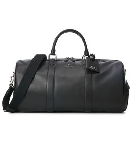 Мужская спортивная сумка из гладкой кожи Polo Ralph Lauren 12202109 | black