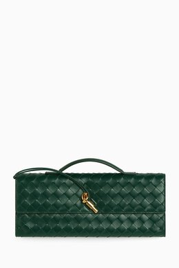 Bottega Veneta Long Andiamo Handle Clutch in Intrecciato Leather 217276100_20