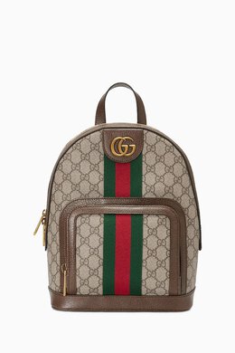 Gucci Small Ophidia GG Supreme Backpack in Coated-canvas 216626064_15