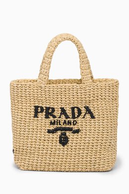 Prada Small Logo Crochet Tote Bag 216752147_179