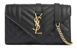 Saint Laurent Женская сумка на одно плечо ENVELOPE 600195-bow91-1000黑