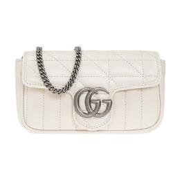 Женская сумка через плечо Gucci Marmont стеганая, белый 476433-dtd5n-9022
